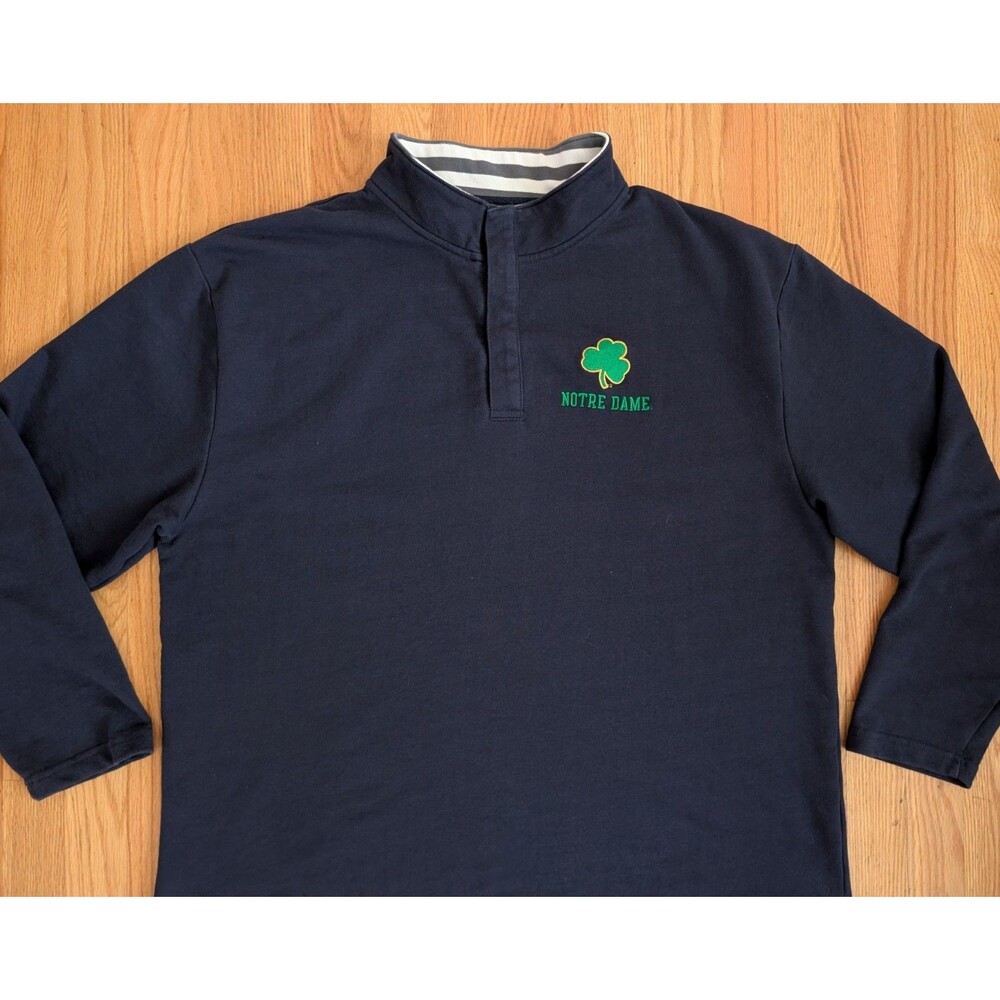 Champion Notre Dame Fighting Irish Men’s XL Snap Mock Neck Pullover Sweatshirt